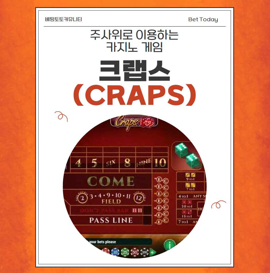 주사위로 이용하는 카지노 게임, 크랩스 (CRAPS) 게임 방법